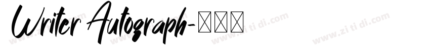  Writer Autograph字体转换